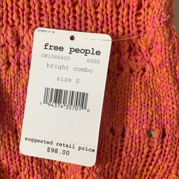 NWT Free People Hot Tropics V Neck Sweater - Picture 9 of 14